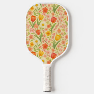 Cute Easter/spring patterned flowers Pickleball Paddle