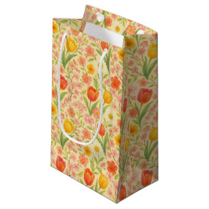 Cute Easter/spring patterned flowers Small Gift Bag