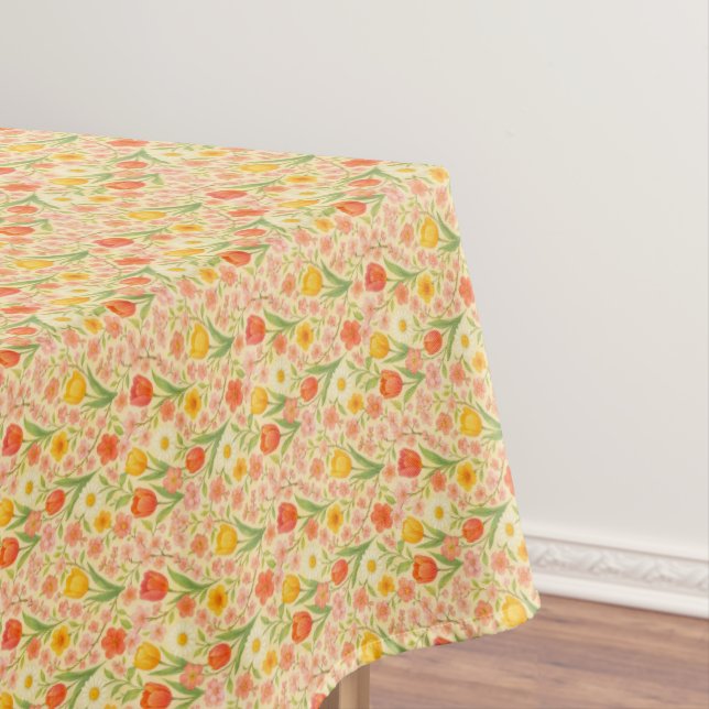 Cute Easter/spring patterned flowers Tablecloth (In Situ)