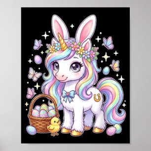 Cute Easter Unicorn Bunny Fantasy Easter Egg Hunt Poster