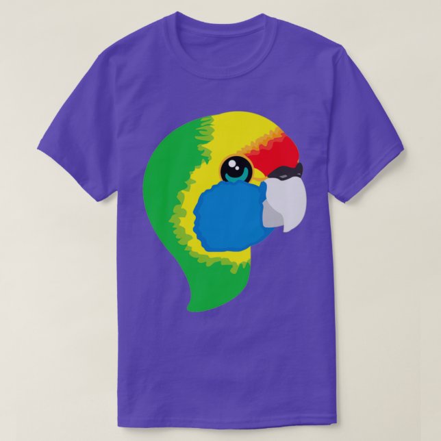 Cute Eastern Rosella Head Print T-Shirt (Design Front)