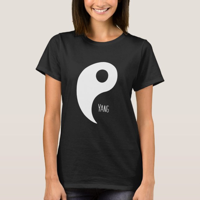 Cute Easy Couples Matching Costume Yin Yang T-Shirt (Front)