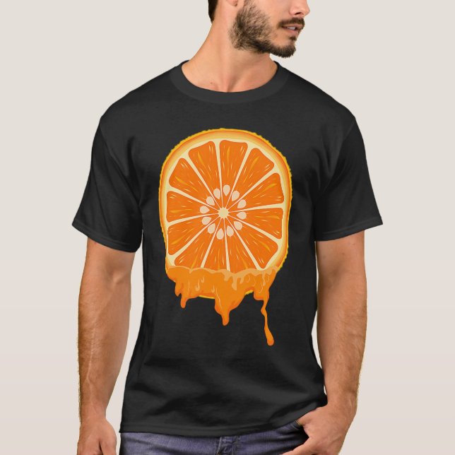 Cute Easy Fruit Halloween Treat Orange Sliced Cost T-Shirt (Front)