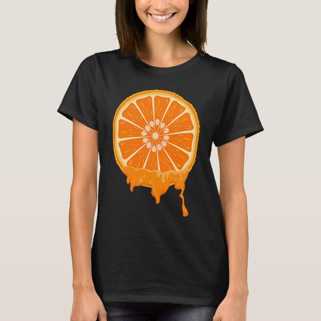 Cute Easy Fruit Halloween Treat Orange Sliced Cost T-Shirt (Front)