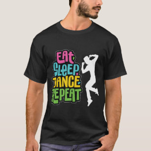 Cute Eat Sleep Dance Repeat Design Men T-Shirt