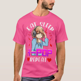 Cute Eat Sleep KRepeat KKorean Music T-Shirt