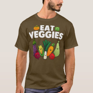 Cute Eat Veggies Art For Men Women Healthy Vegetar T-Shirt
