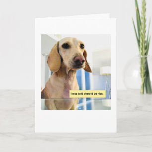 Cute Eating Dachshund Card