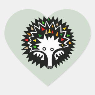 Cute ECHIDNA - Aussie wildlife - monotreme- Heart Sticker
