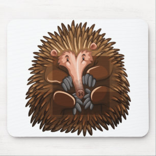 Cute echidna mouse mat