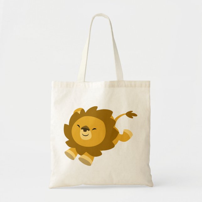 Cute Ecstatic Cartoon Lion Bag (Front)