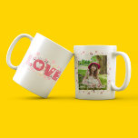 Cute editable pastel floral love with photo  coffee mug<br><div class="desc">Cute editable pastel floral love with photo Coffee Mug to personalise with photo and caption for your beloved one</div>
