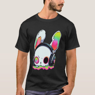 Cute EDM Bunny DJ Trippy Rave T-Shirt