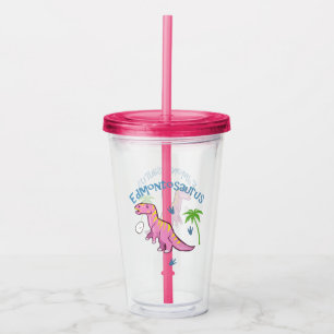 Cute Edmontosaurus Acrylic Tumbler