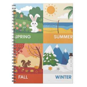 Cute & Educational 4 Seasons Design Notebook