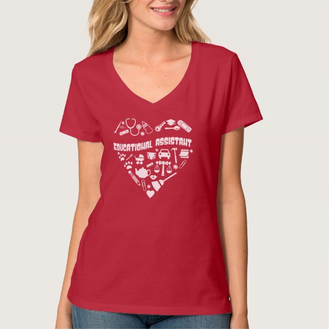  Cute Educational Assistant  T-Shirt (Front)