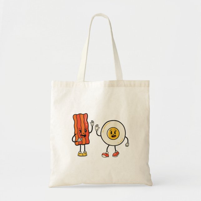 Cute Egg And Bacon Tote Bag (Front)
