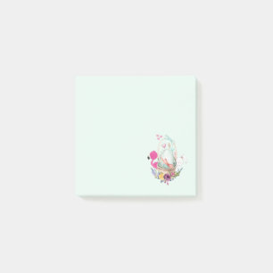Cute Egg in a Basket with Flamingo and Bunny Post-it Notes