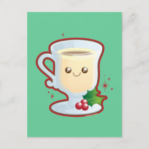 Cute Eggnog Postcard