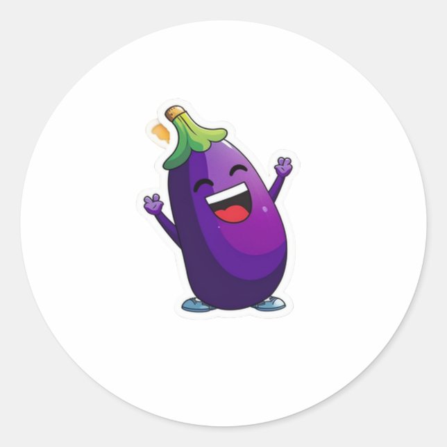 Cute eggplant sticker (Front)
