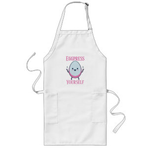Cute "Eggpress Yourself" Funny Cooking  Long Apron