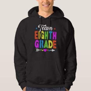 Cute Eighth Grade Team Teacher Student Kids Back T Hoodie