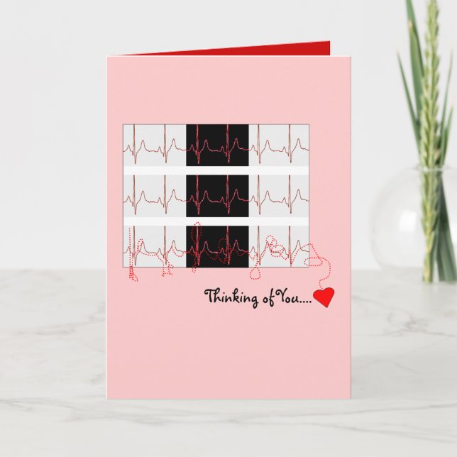 Cute EKG Valentine's Day card (Front)