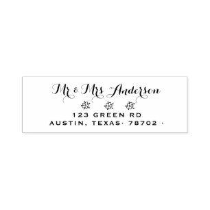 Cute Elderflower   Return Address Rubber Stamp