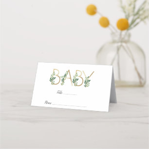 Cute Elegant Baby Slogan Baby Shower Place Card