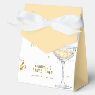 Cute Elegant Brunch Bubbly Champagne Baby Shower Favour Box