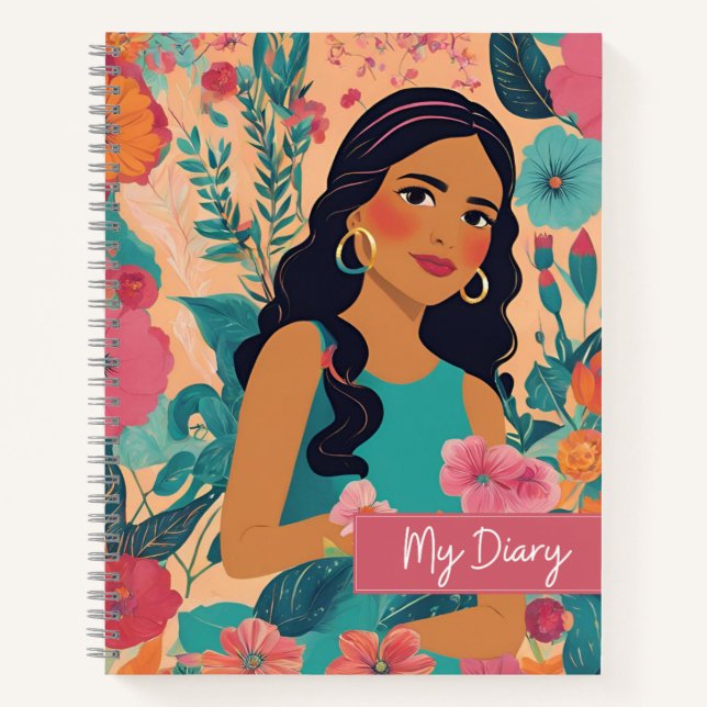 Cute & Elegant Diary Notebook for Organised Women (Front)