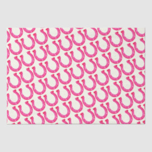 Cute Elegant Glam Horseshoe Pink Glitter Tissue Paper