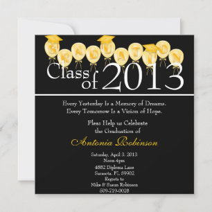 Cute Elegant Graduation Announcement/Invitation Invitation