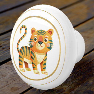Cute Elegant Kitty Ceramic Knob