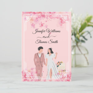 cute elegant modern simple stylish budget wedding invitation