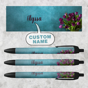 Cute & Elegant Personalised Name Tulips Pen