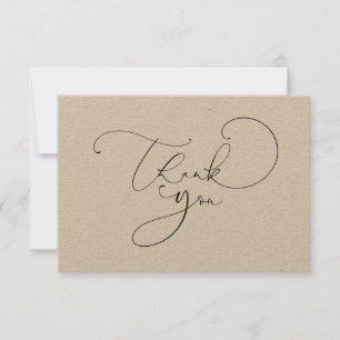 Cute Elegant Script Calligraphy Simple Thank You