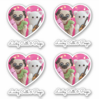 Cute Elegant Simple Minimalist Heart Photo Sticker