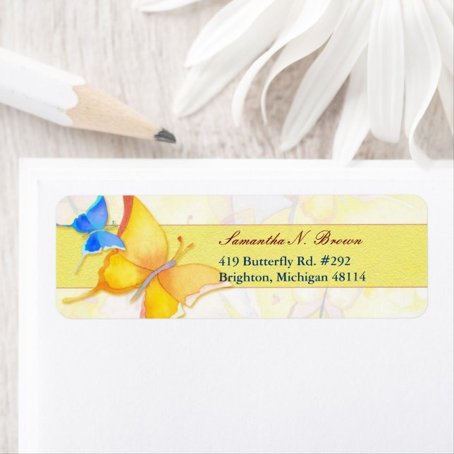 Cute Elegant Watercolor Butterfly Business (Insitu)