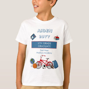 Cute Elementary Graduation Name   Year   School T- T-Shirt
