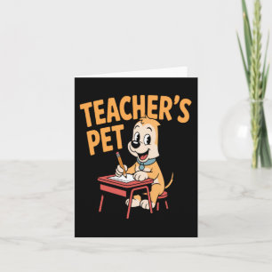 Cute Elementary School Student Dog Funny Teachers Card