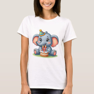 Cute Elephant 11th Birthday T-Shirt