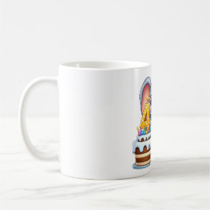 Cute Elephant 4th Birthday Coffee Mug