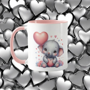 Cute elephant add message Mug