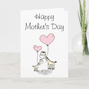Cute Elephant and Baby Mother's Day Card