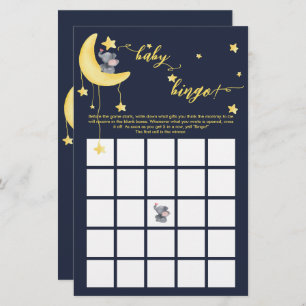 Cute Elephant And Little Butterfly Baby Bingo Game