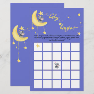 Cute Elephant And Little Butterfly Baby Bingo Game