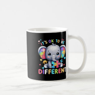 Cute Elephant Autism Awareness Its Ok To Be Differ Coffee Mug