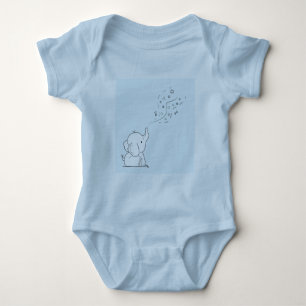 Cute Elephant Baby Bodysuit