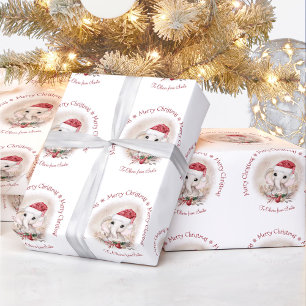 Cute Elephant Baby Girl Christmas Wrapping Paper